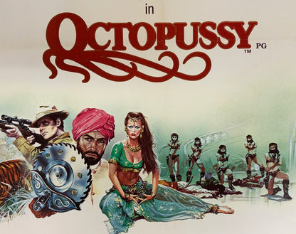 An original movie poster with artwork by Daniel Goozee for the James Bond film Octopussy