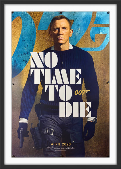 An original movie poster for the James Bond film No Time To Die (April 2020)