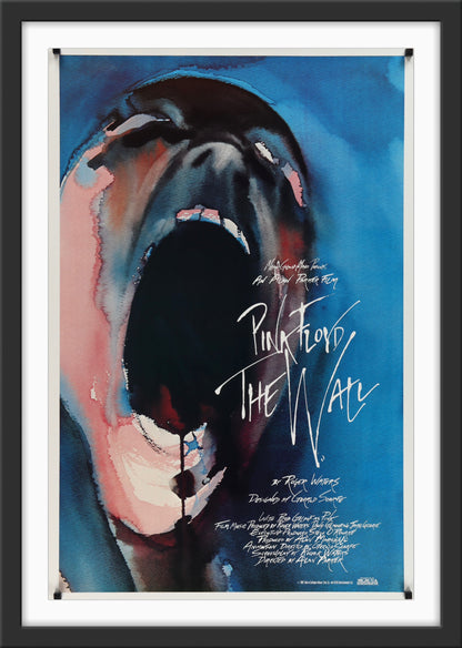 An original movie poster for the Pink Floyd film The Wall with artwork by Gerald Scarfe