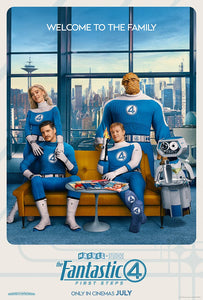 An original movie poster for the Marvel film The Fantastic Four First Steps