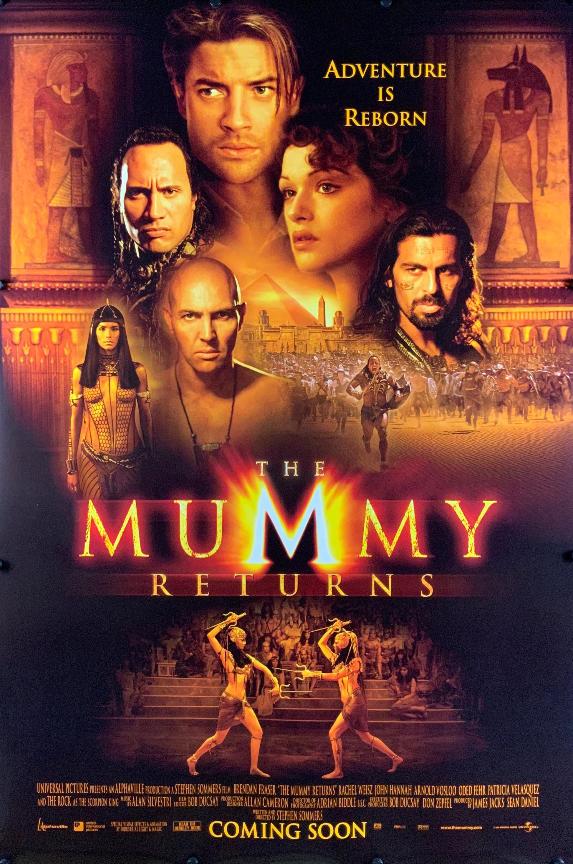 An original movie poster for the film The Mummy Returns