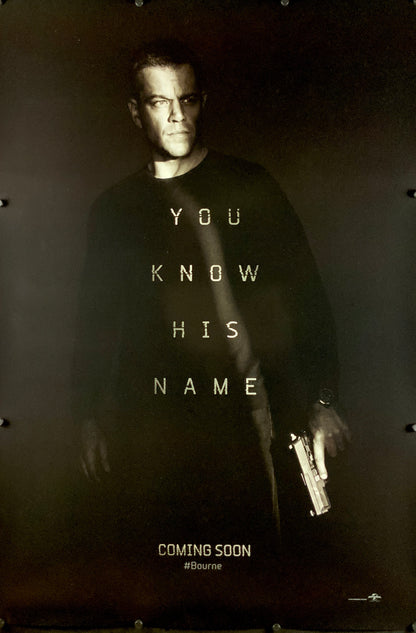 An original movie poster for the 2016 film Jason Bourne