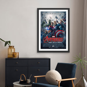 An original movie poster for the Marvel MCU film Avengers Age of Ultron