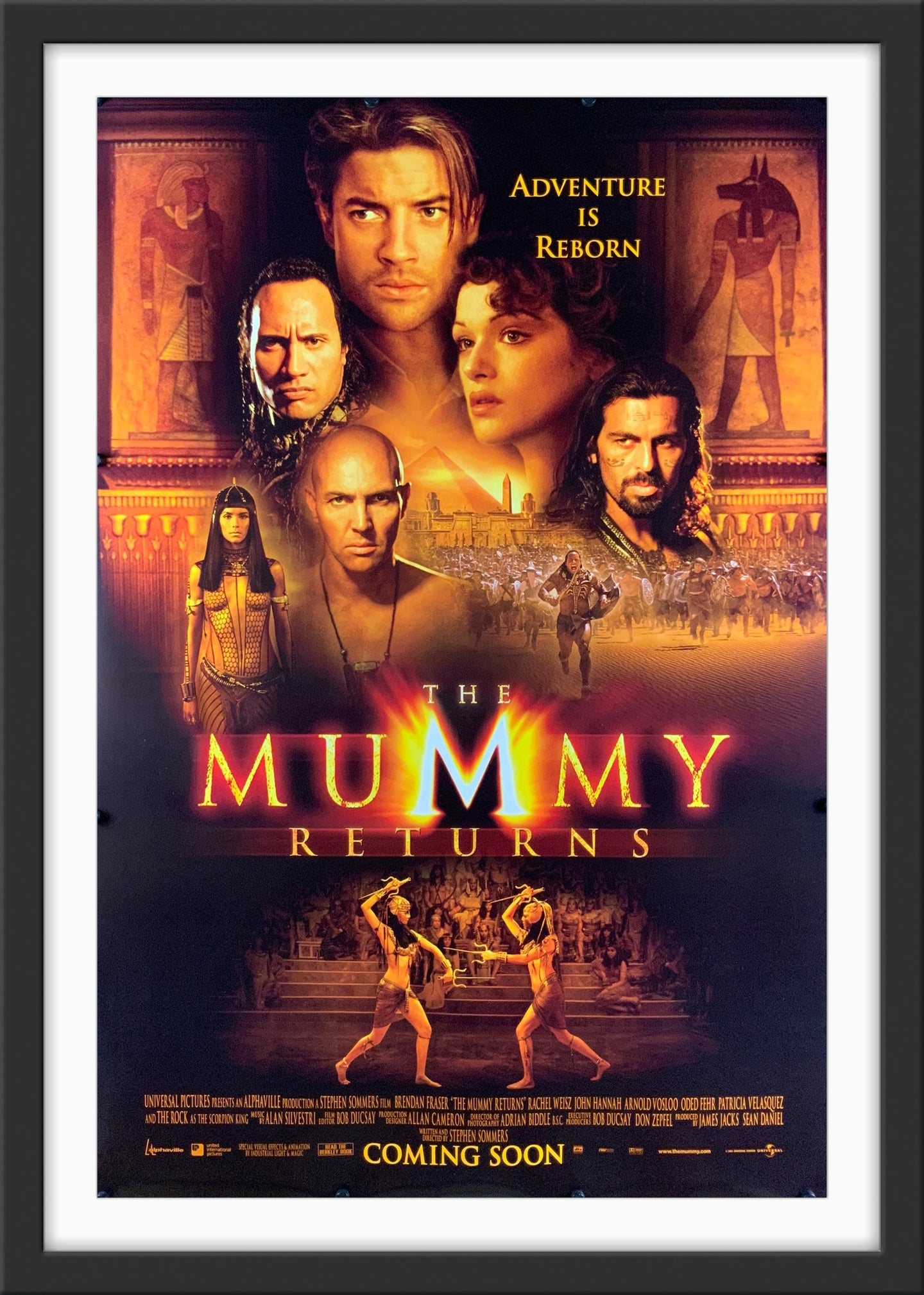 An original movie poster for the film The Mummy Returns