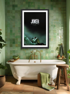 An original movie poster for the DC film Joker
