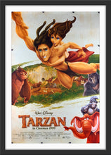 Load image into Gallery viewer, An original movie poster for the animated Disney film Tarzan