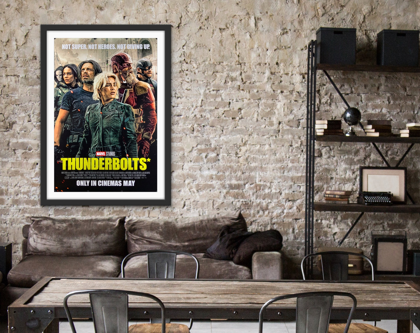 An original movie poster for the Marvel super-hero film Thunderbolts*