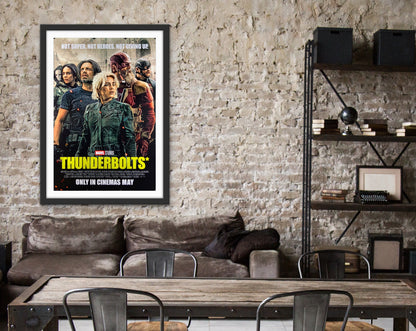 An original movie poster for the Marvel super-hero film Thunderbolts*