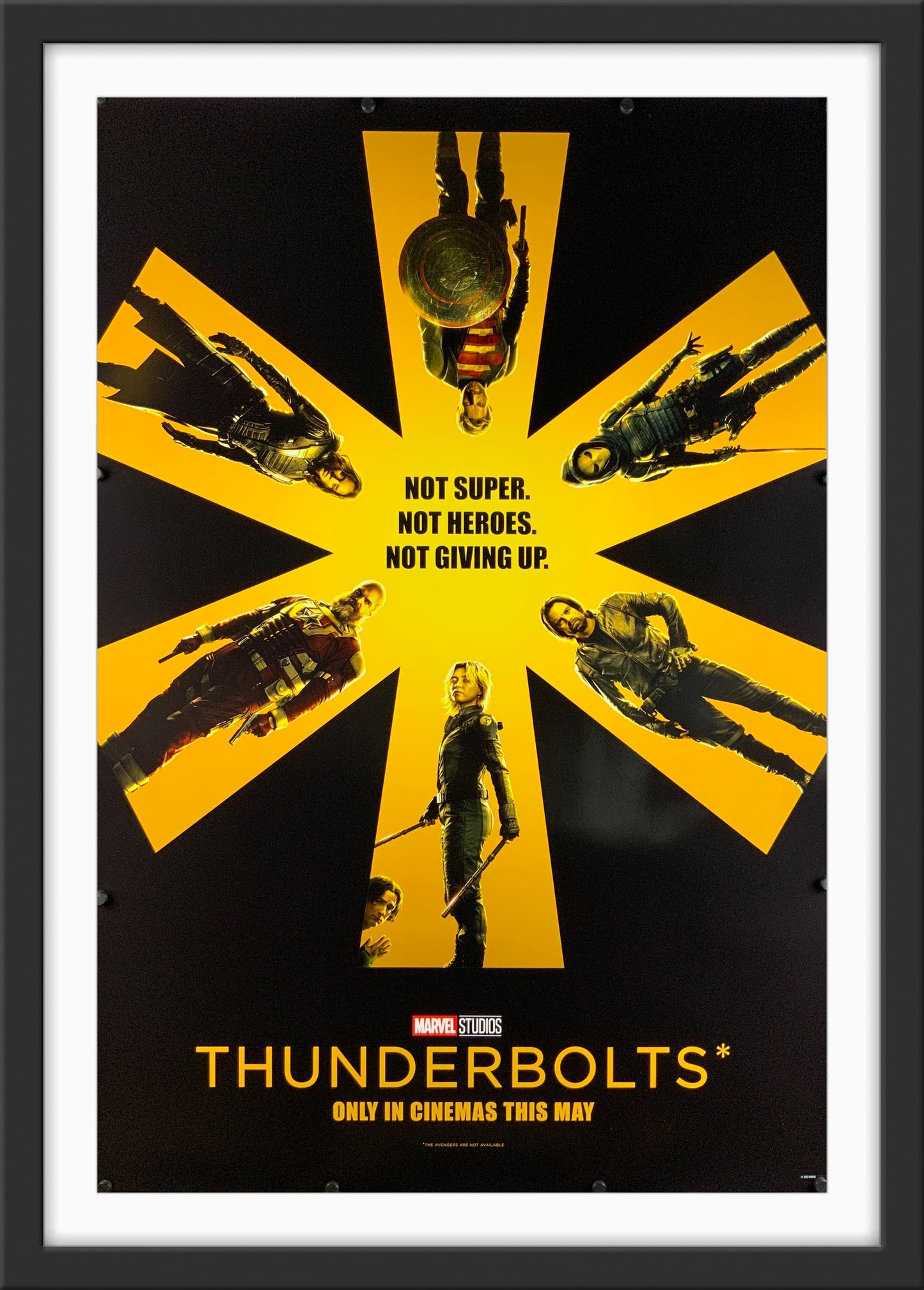 An original movie poster for the Disney film Thunderbolts*
