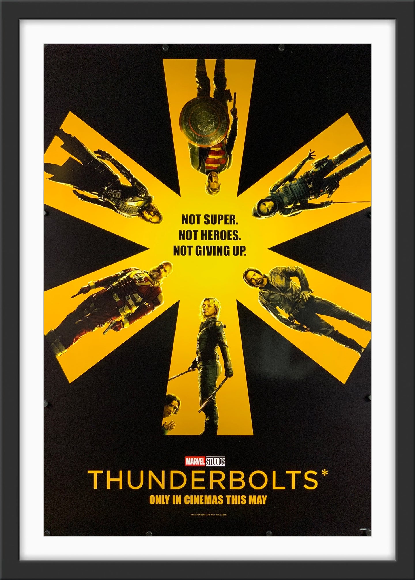 An original movie poster for the Disney film Thunderbolts*