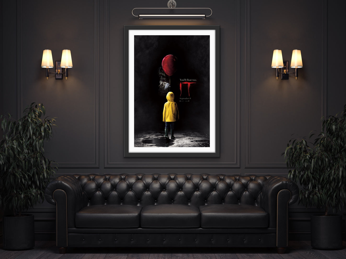 An original movie poster for the Stephen King film IT