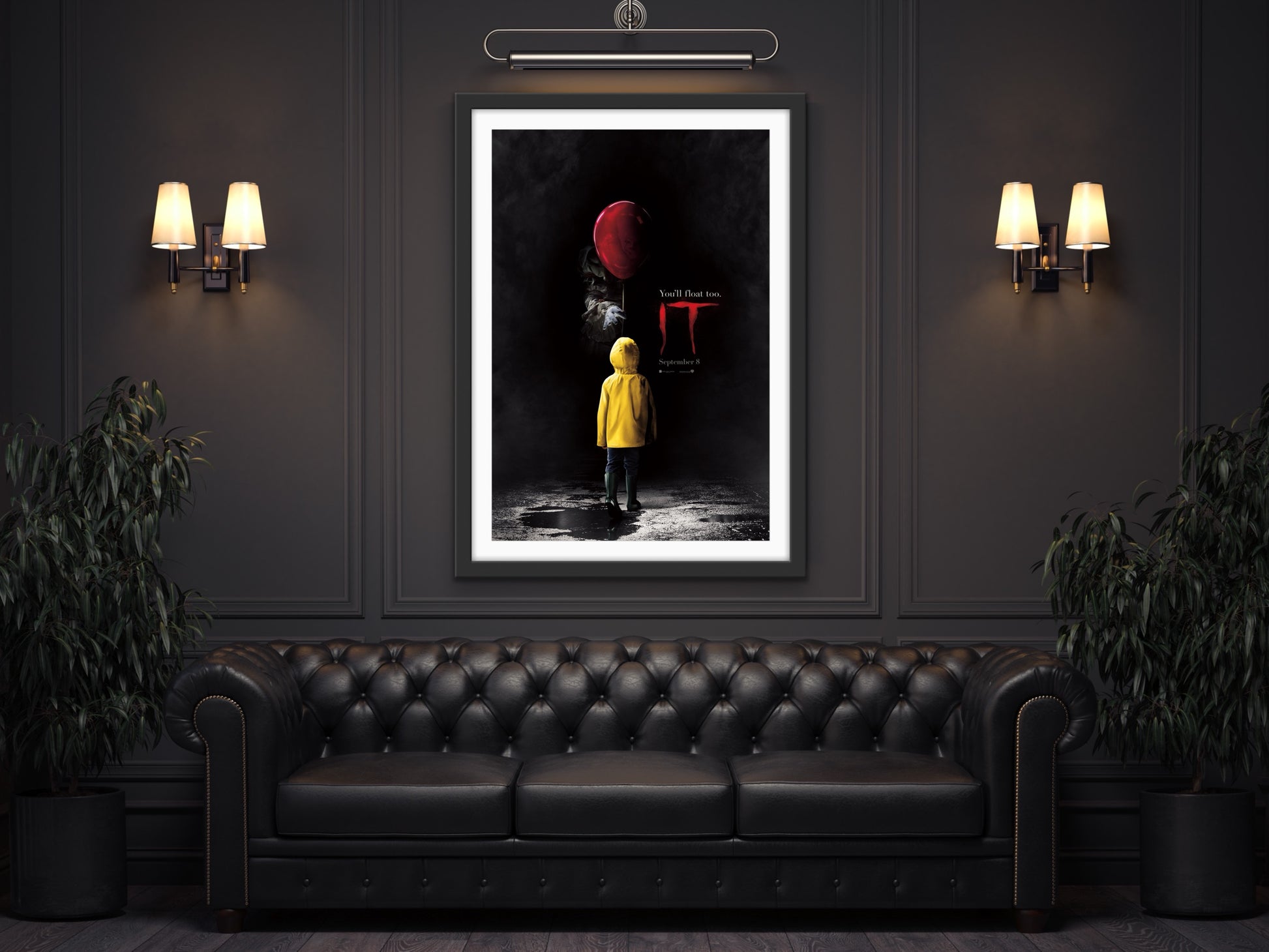 An original movie poster for the Stephen King film IT