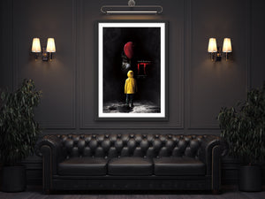 An original movie poster for the Stephen King film IT