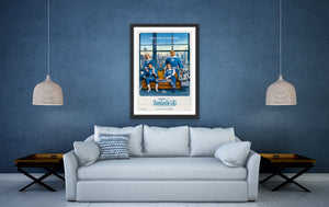 An original movie poster for the Marvel film The Fantastic Four First Steps