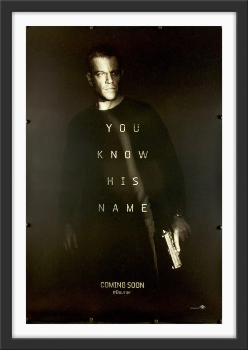 An original movie poster for the 2016 film Jason Bourne