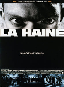 An original French movie poster for the film La Haine