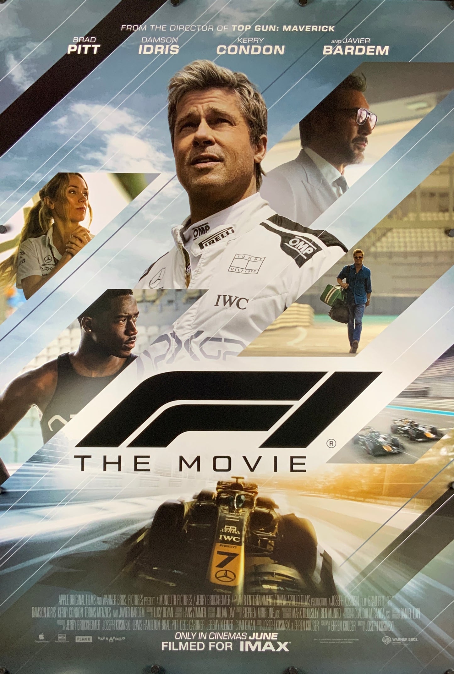 An original movie poster for the Brad Pitt film F1 / Formula 1 the movie