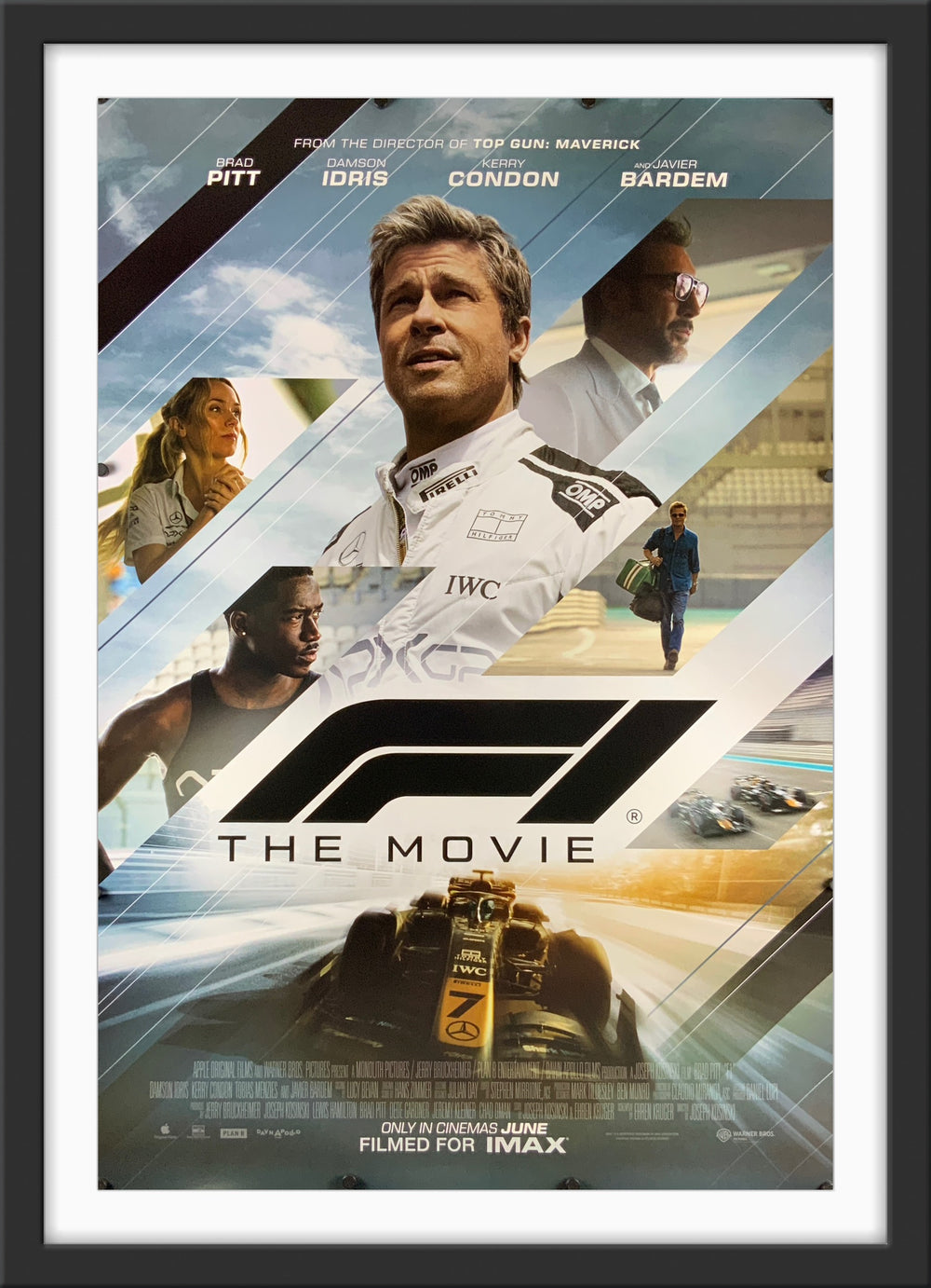 An original movie poster for the Brad Pitt film F1 / Formula 1 the movie