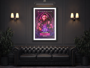 An original movie poster for the John Wick film Ballerina