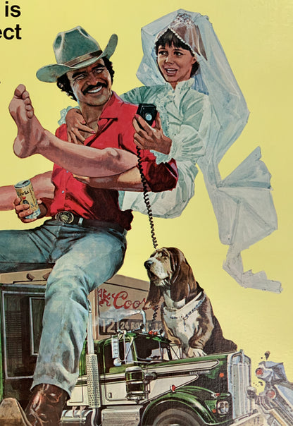 An original movie poster for the Burt Reynolds film Smokey and the Bandit