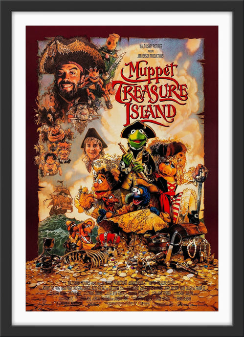 An original movie poster for the Jim Henson film Muppet Treasure Island