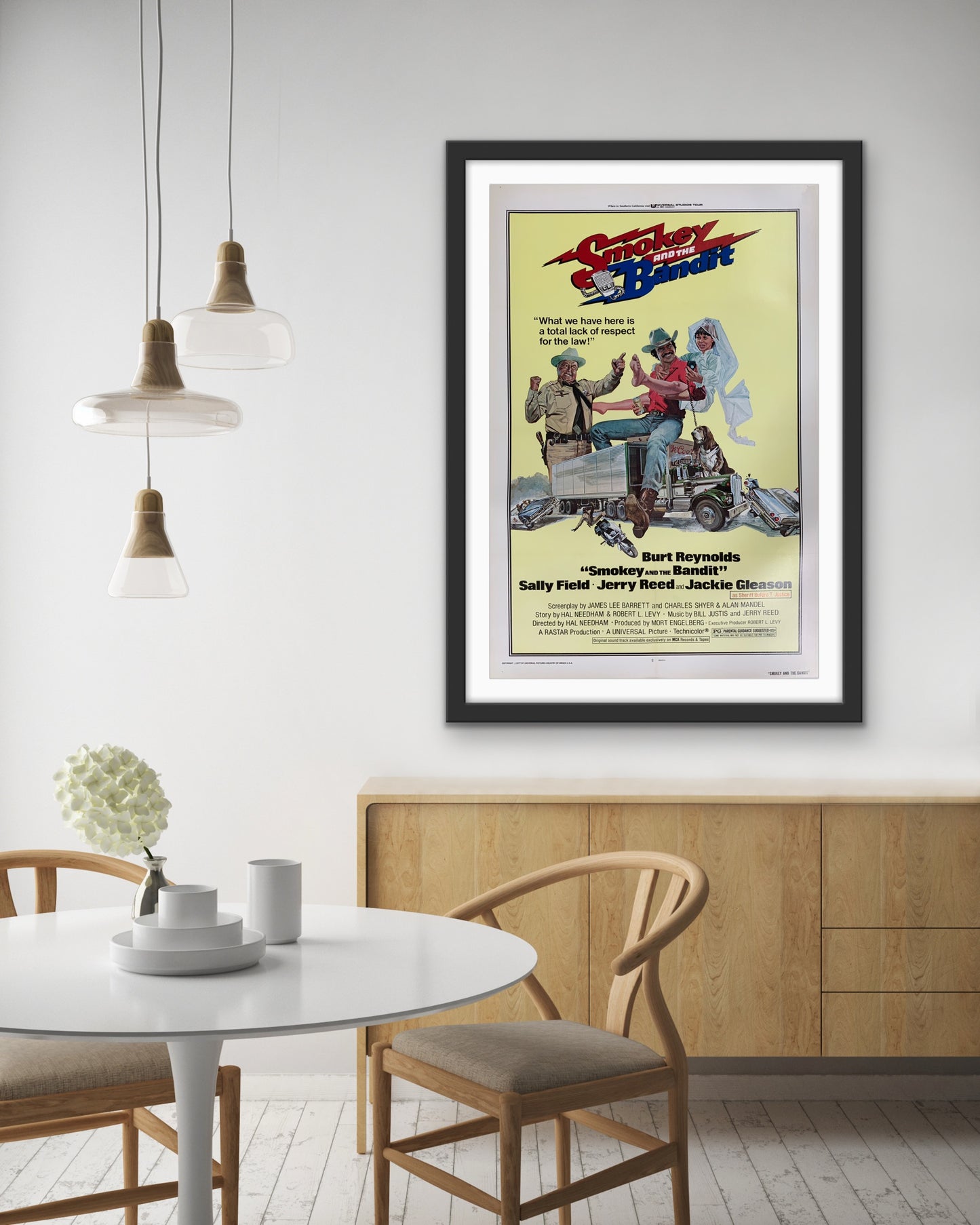 An original movie poster for the Burt Reynolds film Smokey and the Bandit