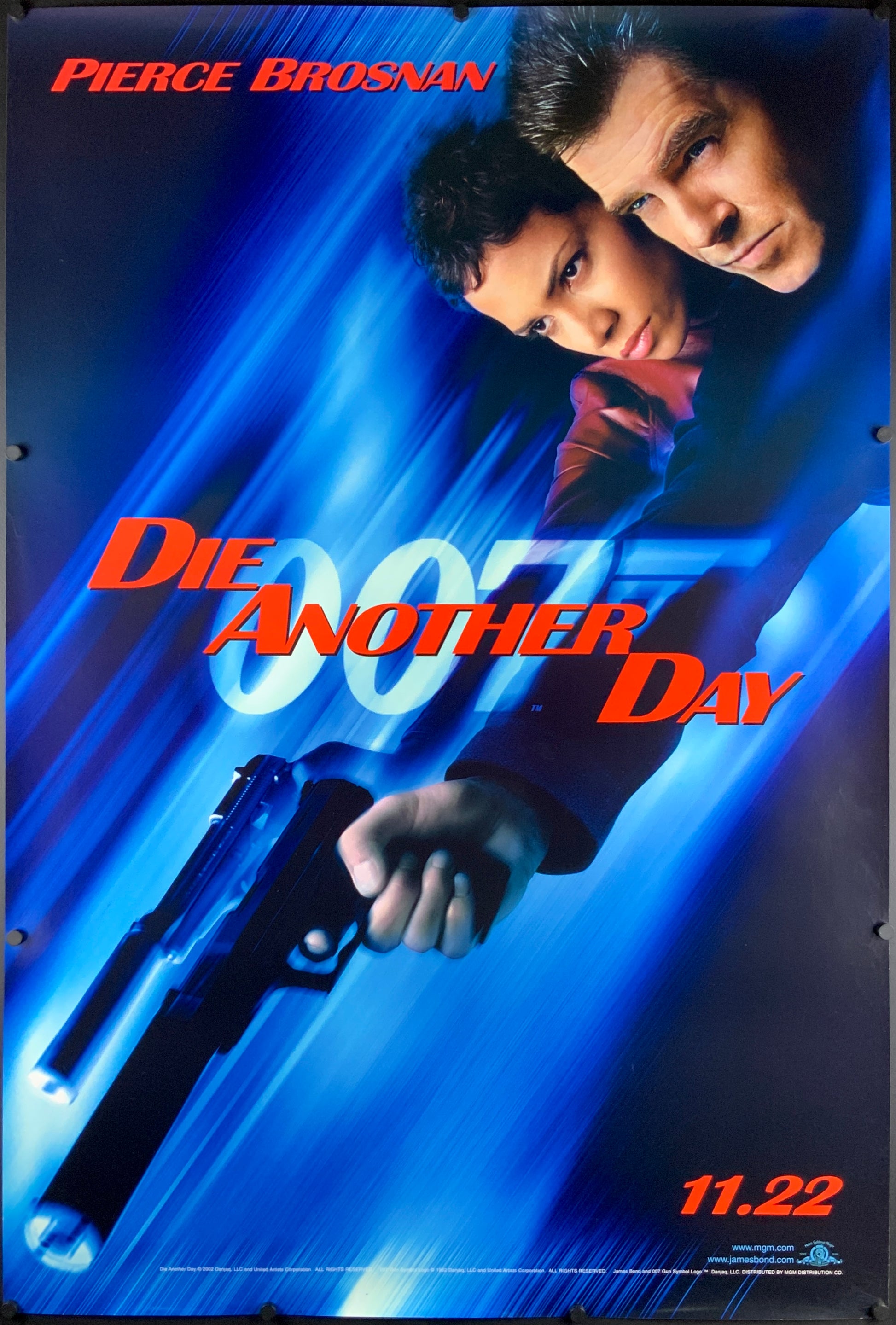 An original movie poster for the James Bond film Die Another Day