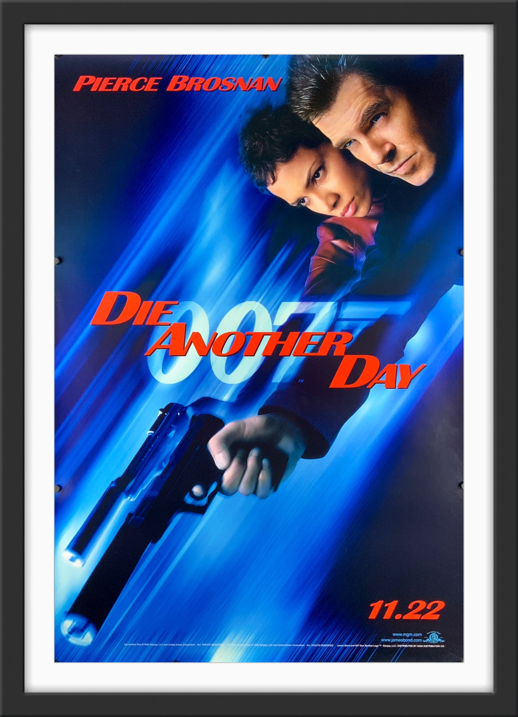 An original movie poster for the James Bond film Die Another Day