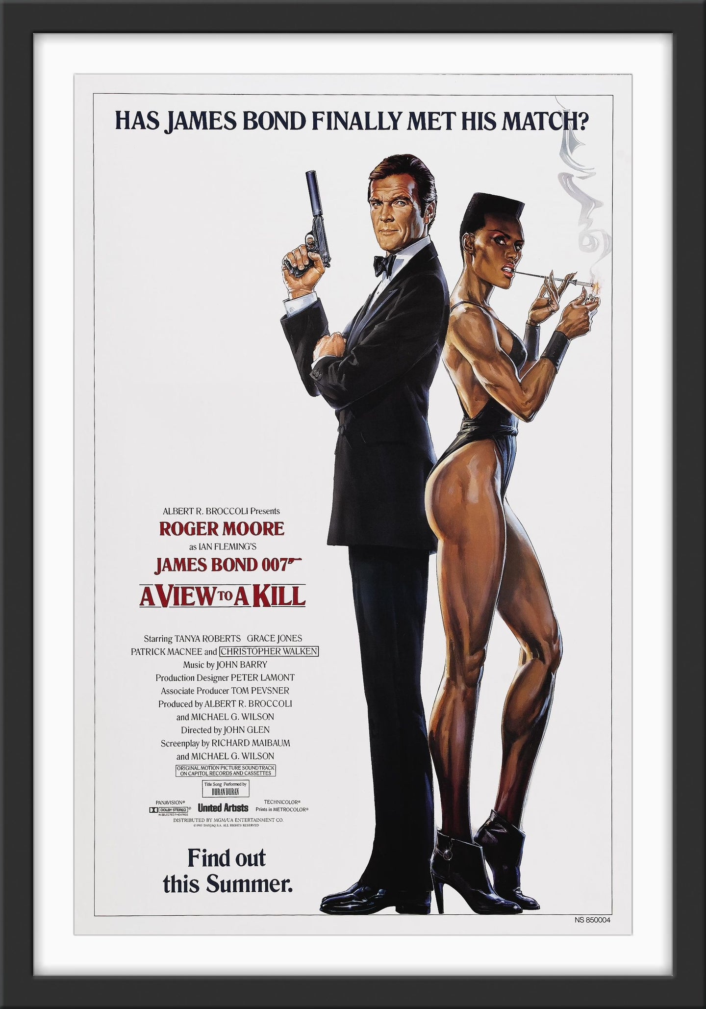 An original movie poster for the James Bond film A View To A Kill
