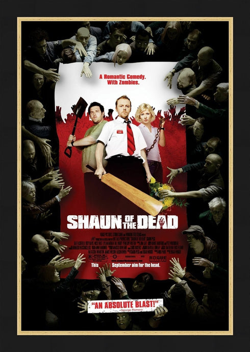 An original movie poster for the film Shaun of the Dead