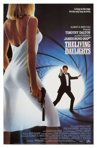 An original movie poster for the James Bond film The Living Daylights