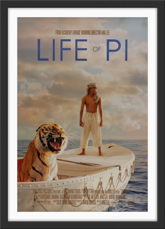 An original movie poster for the film The Life of Pi