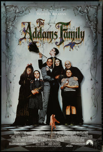 An original movie poster for the film The Addams Family