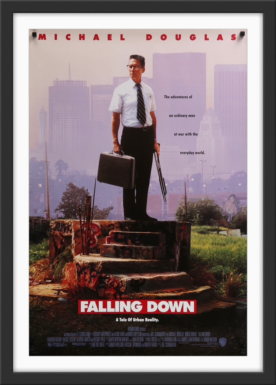 An original movie poster for the Michael Douglas film Falling Down
