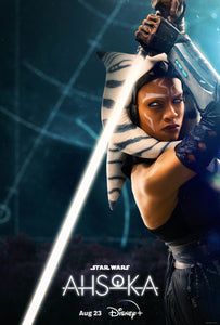 An original movie poster for the Disney+ Star Wars series Ahsoka