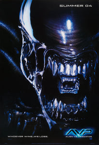 An original movie poster for the film Alien vs Predator