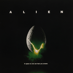 An original one sheet movie poster for the Ridley Scott film Alien