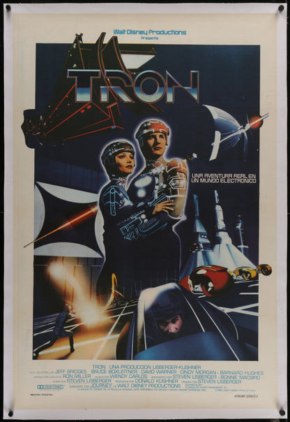 An original Argentinian movie poster for the Disney sci-fi film TRON