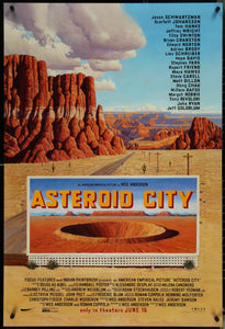 An original movie poster for the Wes Anderson film Asteroid City