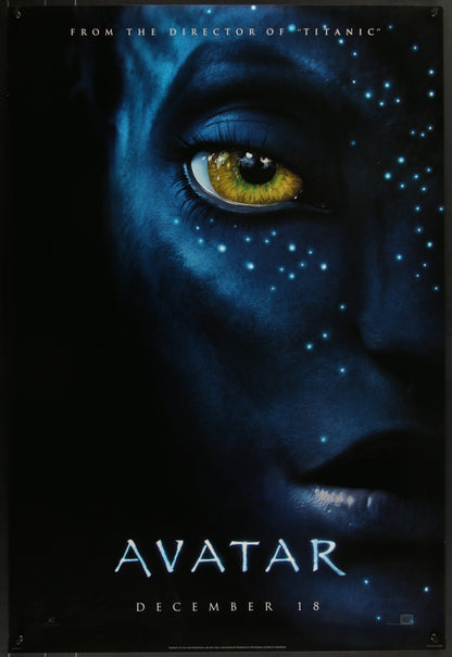 An original teaser movie poster for the James Cameron film Avatar