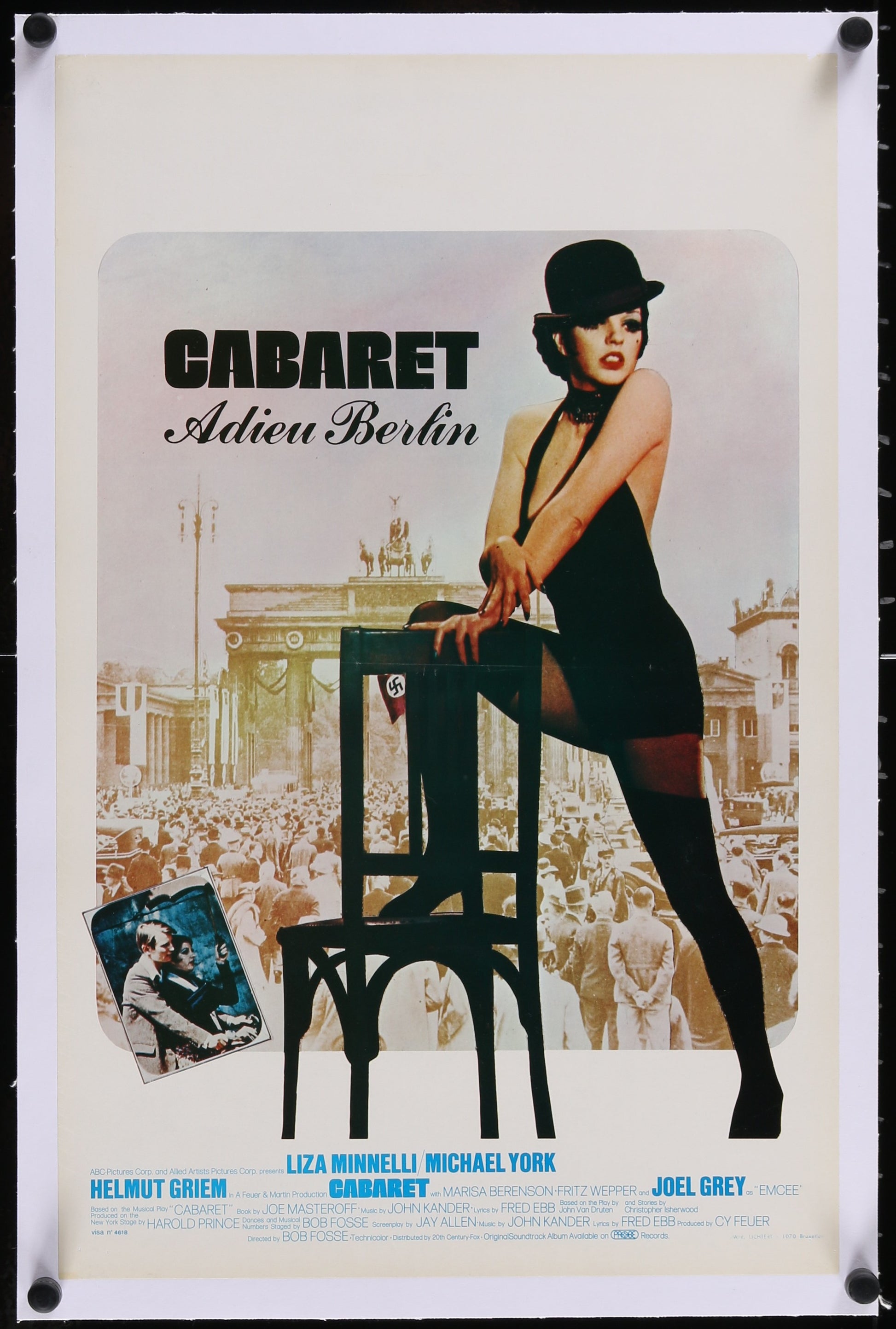 An original Belgian movie poster for the Liza Minnelli film Cabaret