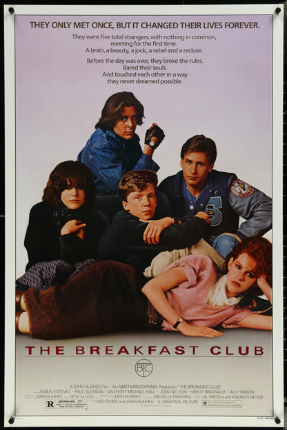 An original movie poster for the film The Breakfast Club