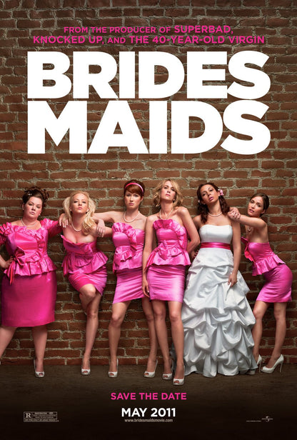 An original movie poster for the film Bridesmaids