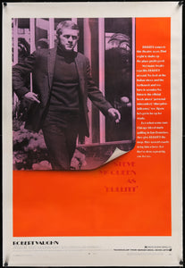 An original movie poster for the Steve McQueen film Bullitt