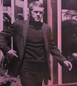 An original movie poster for the Steve McQueen film Bullitt