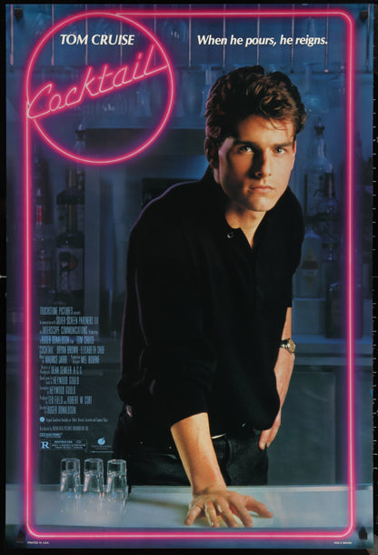 An original movie poster for the film Cocktail