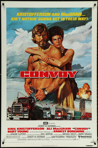 An original movie poster for the film Convoy