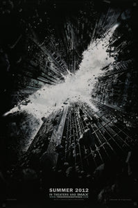 An original movie poster for the Batman film The Dark Knight Rises