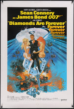 Load image into Gallery viewer, An original movie poster for the James Bond film Diamonds Are Forever