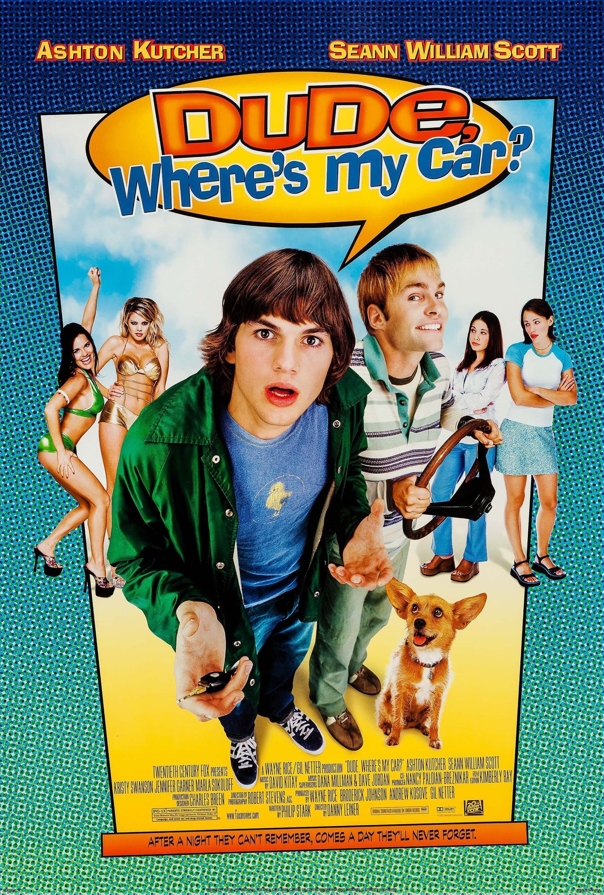 An original movie poster for the film Dude, Where's My Car?